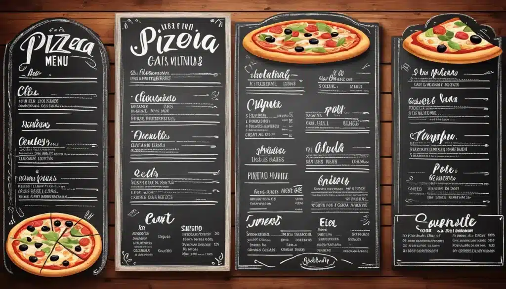 تصميم قائمة البيتزا