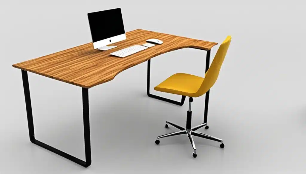 طاولة كمبيوتر خشبية
