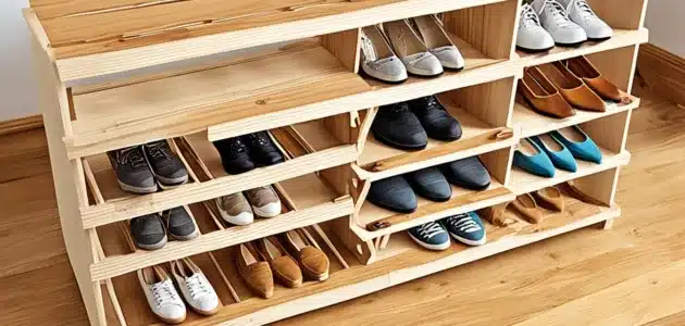 مشروع صناعة دولاب أحذية من الخشب