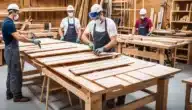 مشروع صناعة طاولات الطعام الخشبية